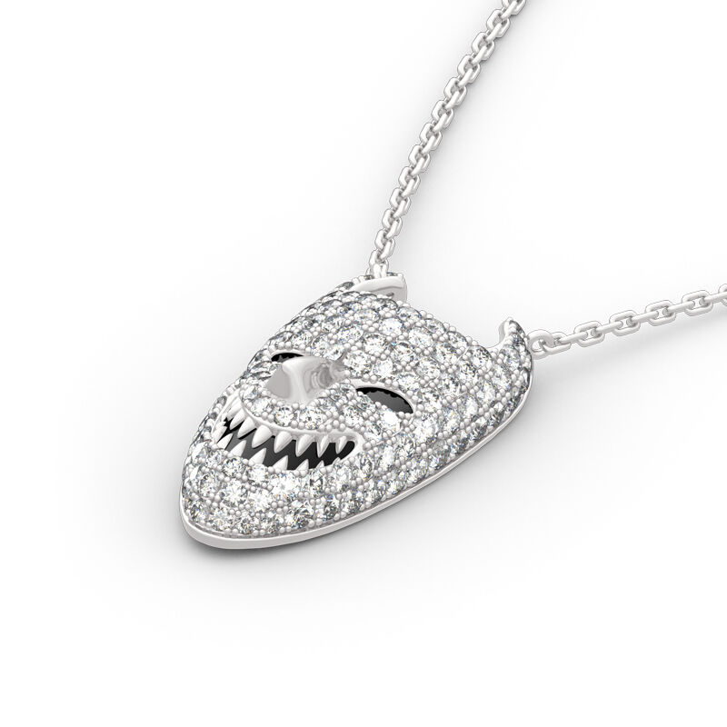 Jeulia Lock Inspired Sterling Silver Necklace