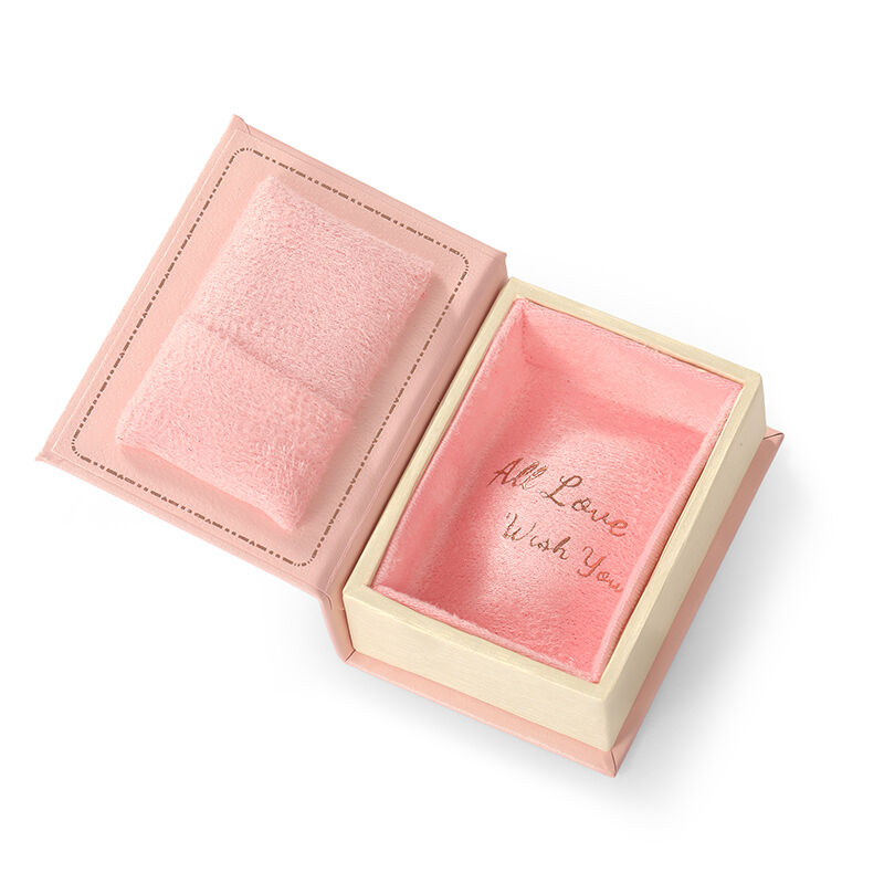 Jeulia Vintage Rosa Flip-top Bok Magnetisk Ringask