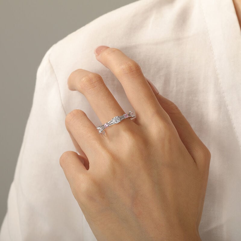 Jeulia Bowknot Inspired Round Cut Womens Ring