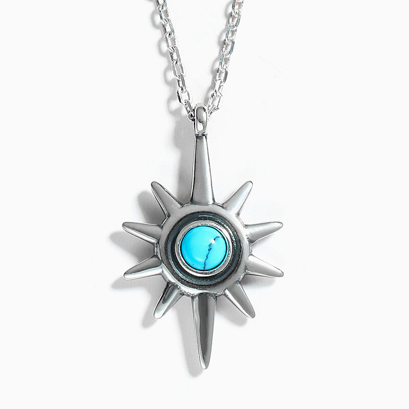 Jeulia "Star" Turquoise Sterling Silver Necklace