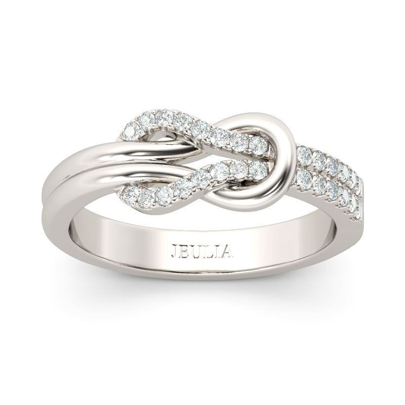 Jeulia Knoten Sterling Silber Ring Bandring