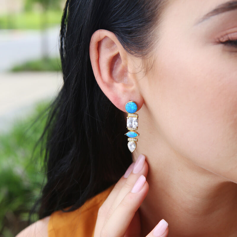 Jeulia Twinkle Twinkle Opal Earrings