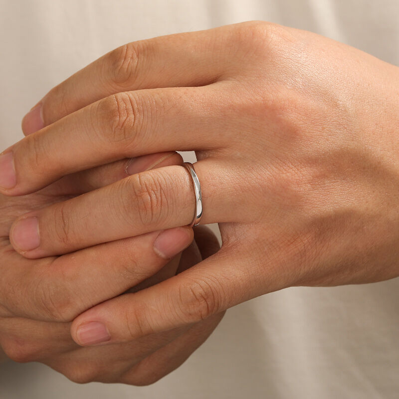 Jeulia Minimalist Twist Adjustable Open Ring for Men