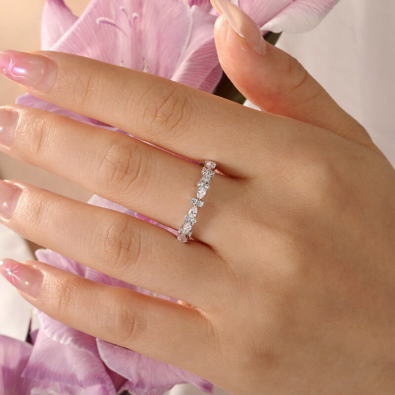 Jeulia Bande Éternité Empilable Simple en Argent Sterling
