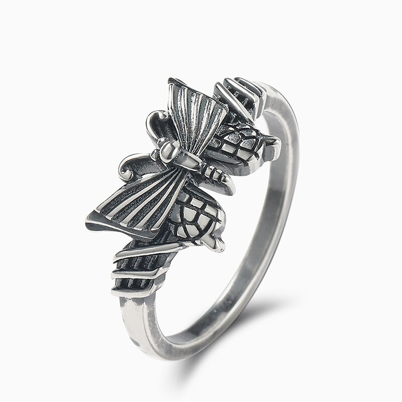 جوليا خاتم الفراشة من الفضة الإسترليني
