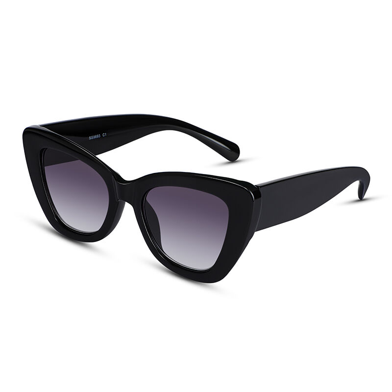 Jeulia "Honeymoon" Cat Eye Black/Grey Gradient Women's Sunglasses
