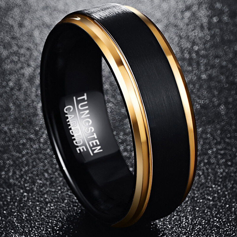 Jeulia Two Tone Matte Tungsten Steel Men's Band