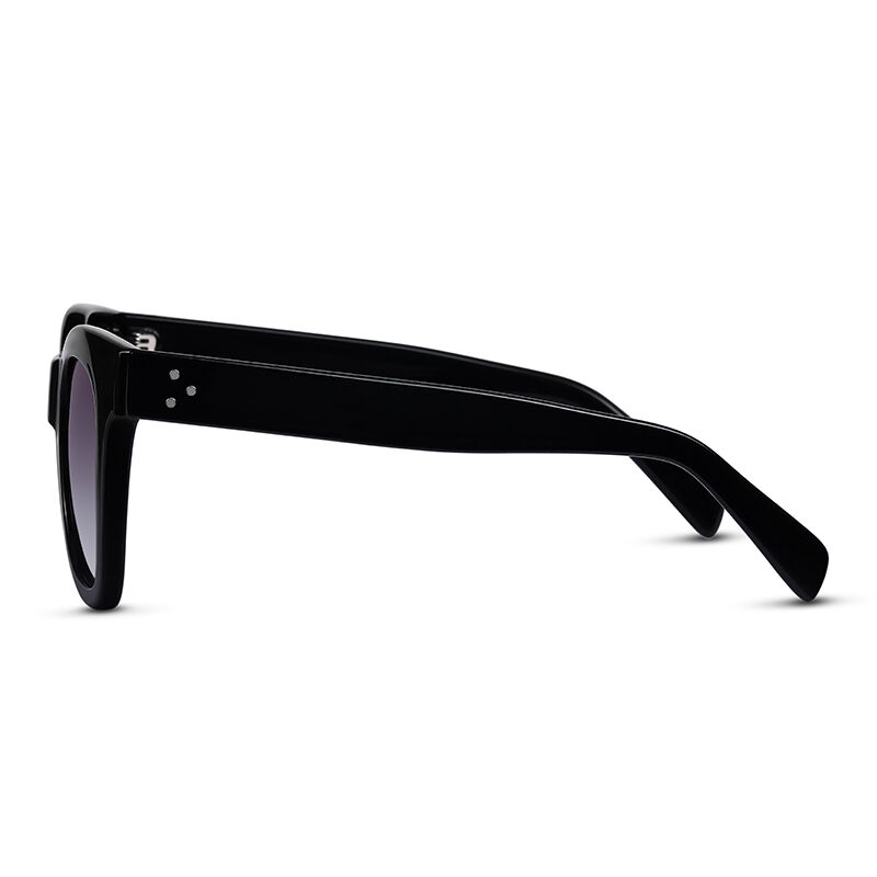 Jeulia Okulary przeciwsłoneczne kwadratowe czarno-szare gradientowe Unisex