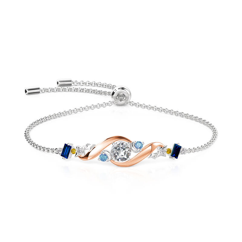 Jeulia Luna Astra Pulsera Colorida Estrella y Luna