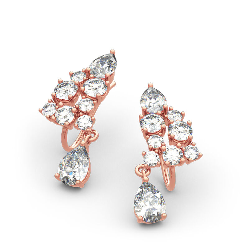 Jeulia Elegant Design Pear Cut Sterling Silver Earrings
