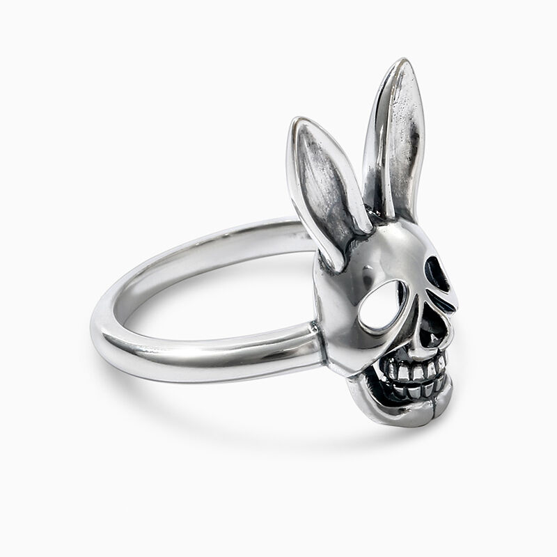 Jeulia "Baby Bunny" Skull Sterling Silver Ring