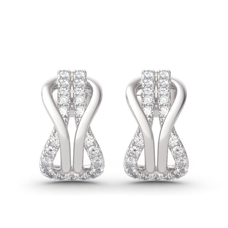Jeulia Infinity Love Sterling Silver Earrings
