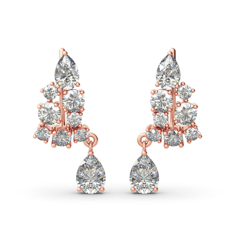 Jeulia Elegant Design Pear Cut Sterling Silver Earrings