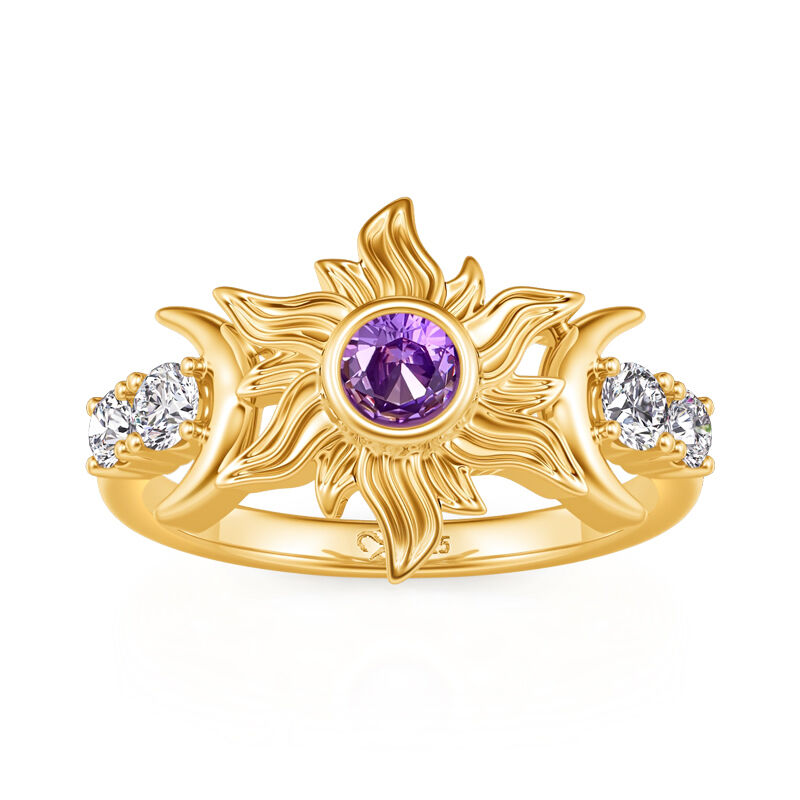 Jeulia Bague Mode Or Soleil et Lune
