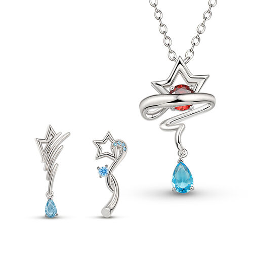 Jeulia "Memory of the Stars" Sterling Silver Jewelry Set