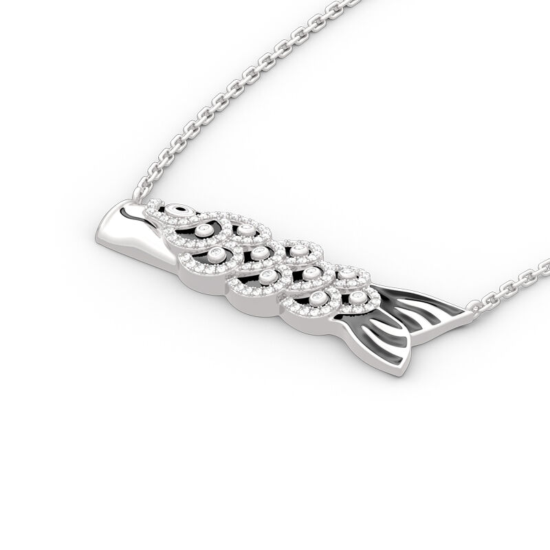 Jeulia Japanese Koinobori Pendant Sterling Silver Necklace