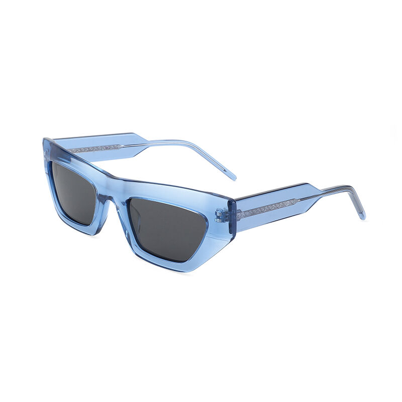 جوليا نظارة شمسية مستقطبة مستطيلة زرقاء للجنسين