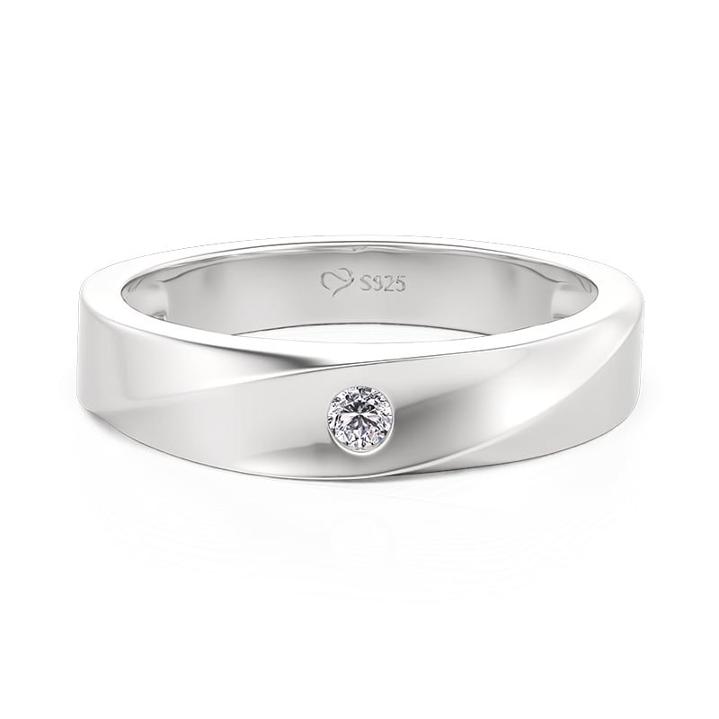 Jeulia Classic Knot Men's Wedding Band