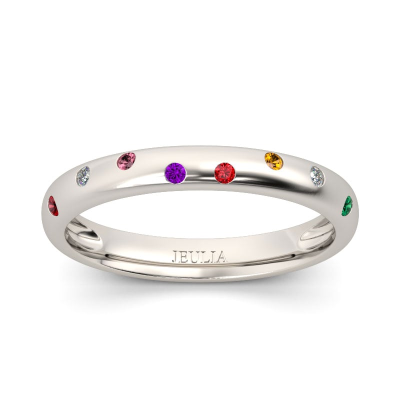 Jeulia Multicolor Round Cut Women's Band