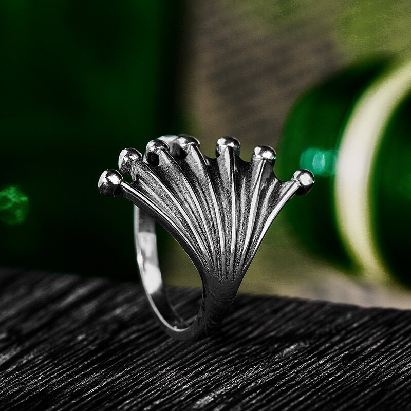 Jeulia "Dragonwing" sterling silver ring