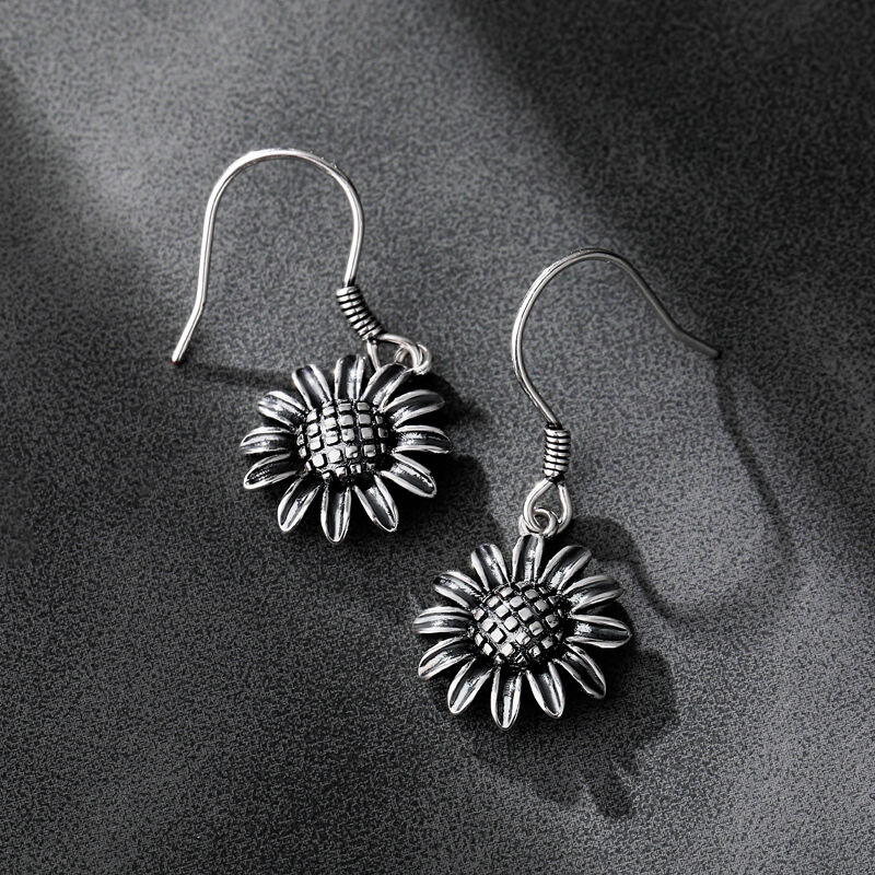 Jeulia "Sunflower" Sterling Silver Earrings