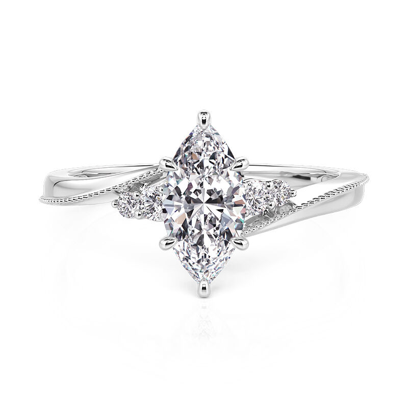 Jeulia Bague de Fiançailles Personnalisée Marquise avec Pierre de Naissance