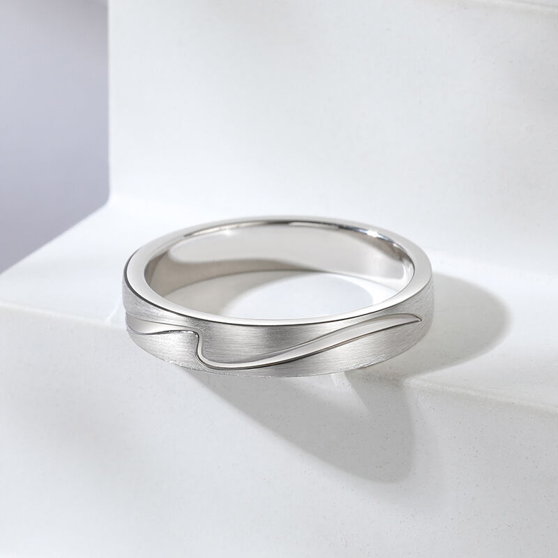 Jeulia Havsvåg Design Sterling Silver Herrar Band