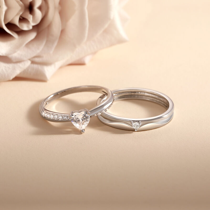 Jeulia Alianza de Boda para Hombre Personalizada Simple con Diseño de Líneas Onduladas