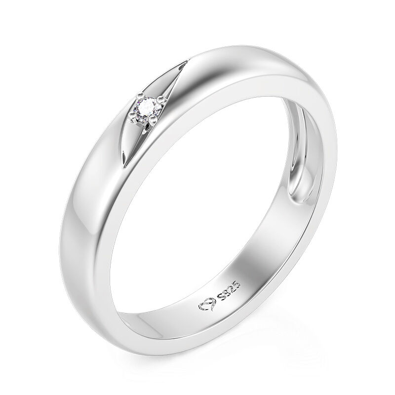 Jeulia Anillo Pareja de Promesa Alado para Hombre de Plata de Ley