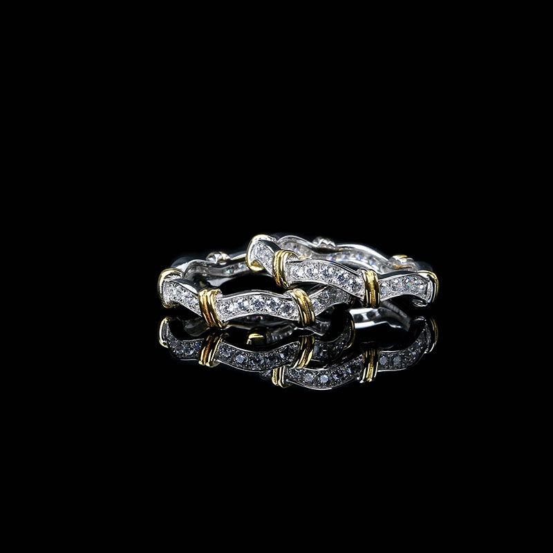 جوليا خاتم عقدة قطع دائري من الفضة الإسترليني النسائية
