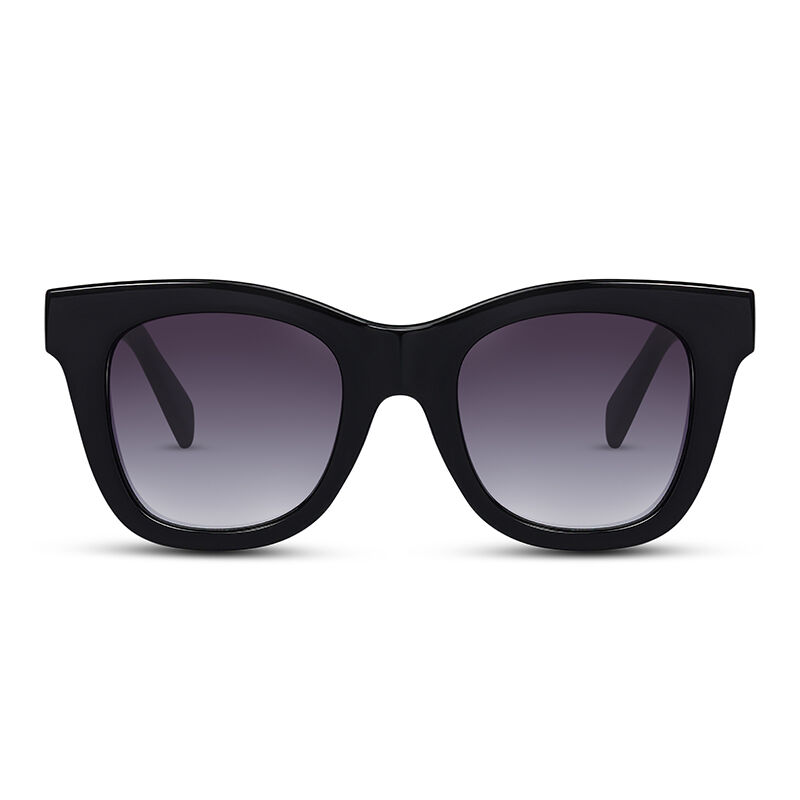 Jeulia "Free Style" Square Black/Grey Gradient Unisex Sunglasses