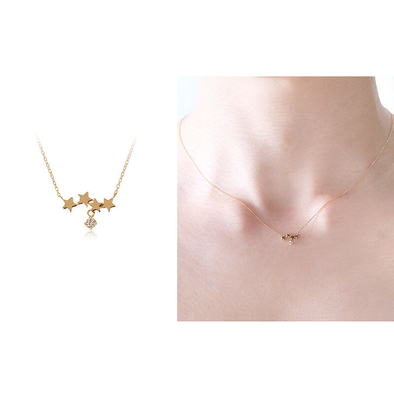 Jeulia Custom Star Series Birthstone Necklace