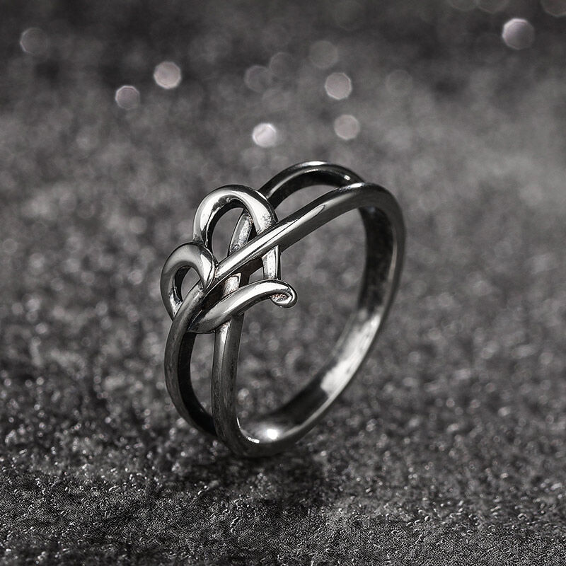 جوليا خاتم الحب "القلب المتشابك" من الفضة الإسترليني