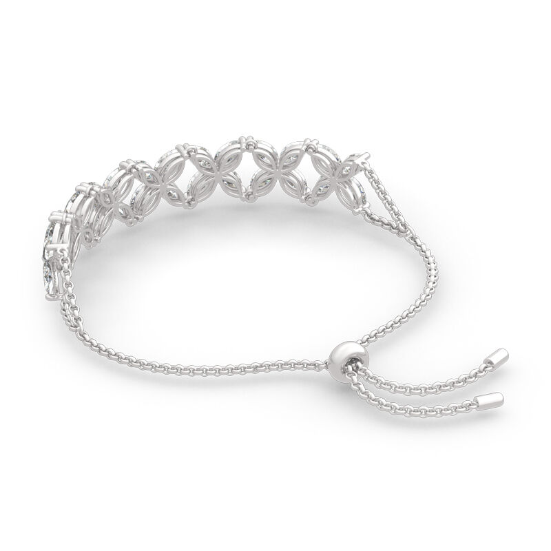 Jeulia "Gorgeous Beauty" Marquise Cut Sterling Silver Bracelet
