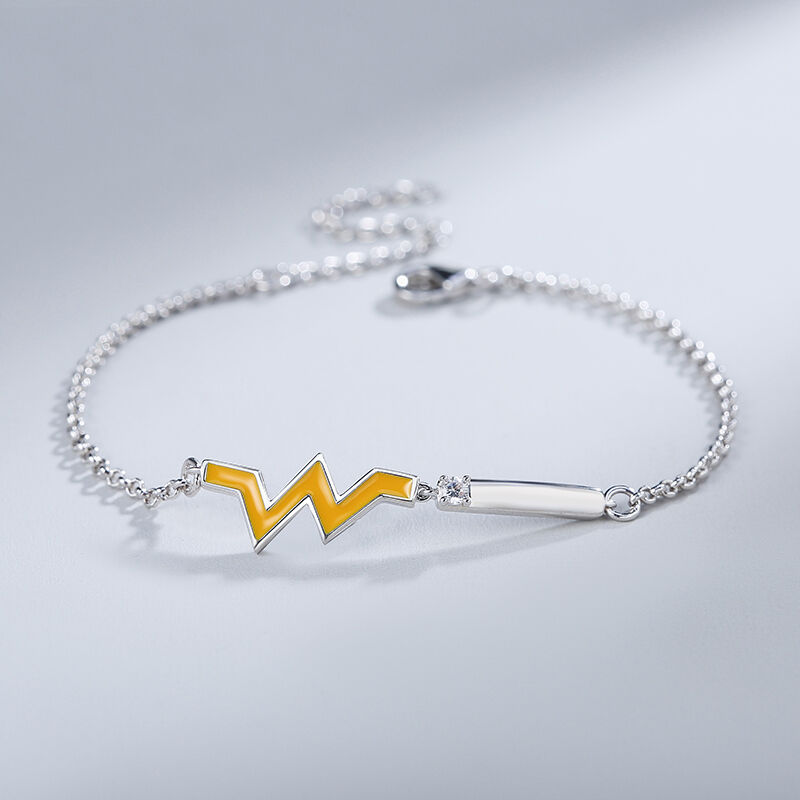 Jeulia "Heartbeat" Sterling Silver Bracelet