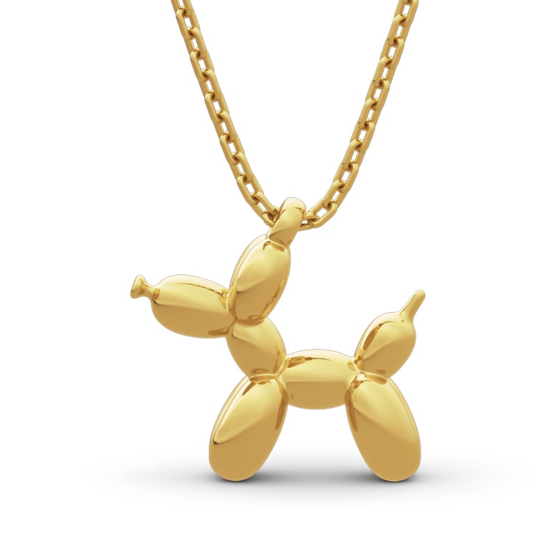 Jeulia "Balloon Dog" Sterling Silver Necklace