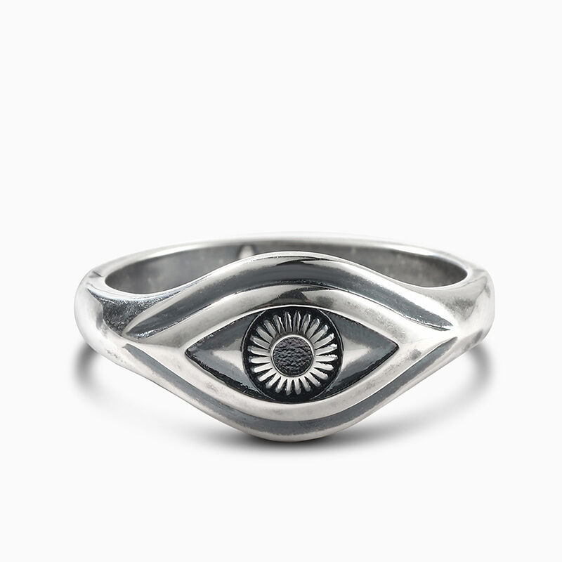 Jeulia "Evil Eye" Sterling Silver Ring