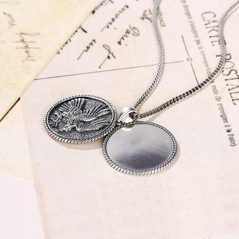 Jeulia Eagle Men's Sterling Silver Necklace