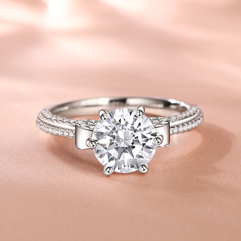 Jeulia Simple Bowknot Custom Solitaire Engagement Ring