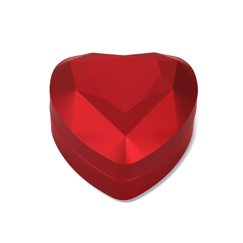 Jeulia Red Heart Shaped Necklace Box With LED Light