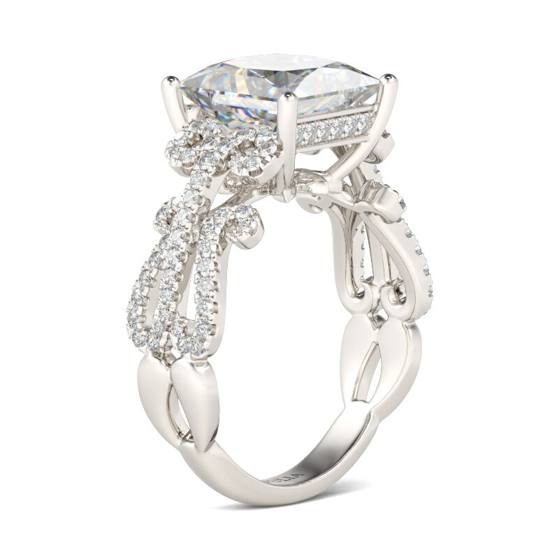 جوليا خاتم بقطع أميرة من الفضة الإسترليني بتصميم دانْتِلَّة كلاسيكي