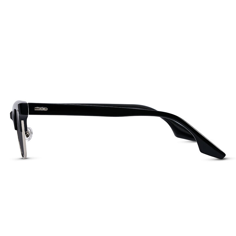 Jeulia "Fashion Master" rektangel svart/grå polariserade solglasögon för unisexpersoner