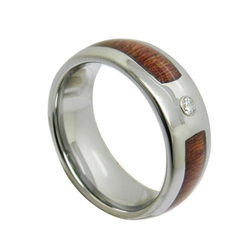 Jeulia Solitaire Tungsten Steel Men's Band