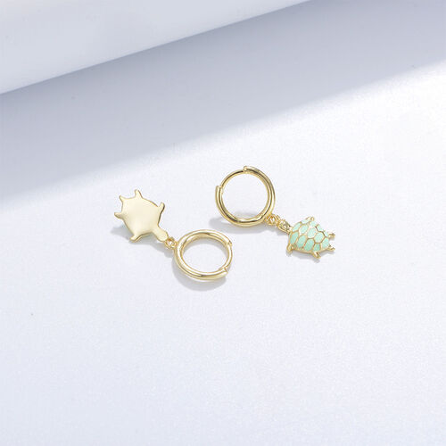 Jeulia Tortoise Design Sterling Silver Earrings