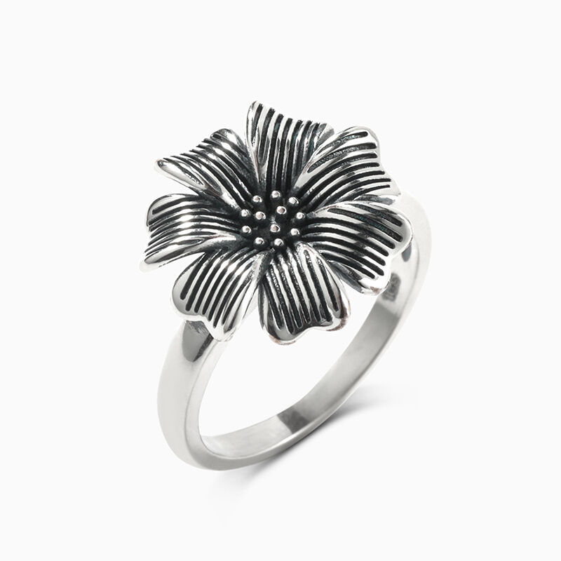 Jeulia "Kirschblüte" Blume Sterling Silber Ring