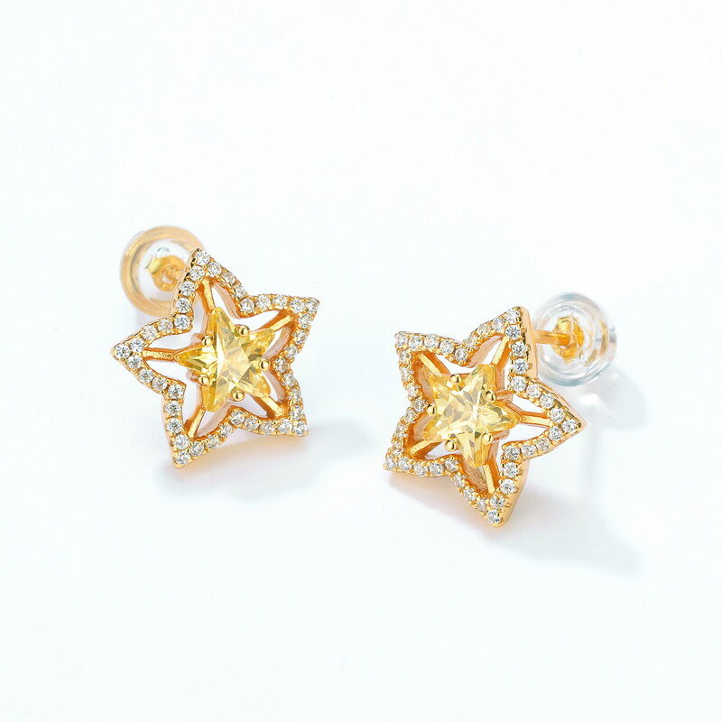 Jeulia Star Fruit Design Sterling Silver Earrings