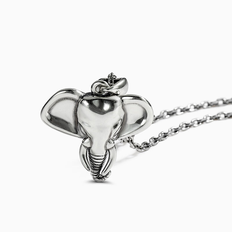 Jeulia "Elephant Head" Safari sterling silver halsband