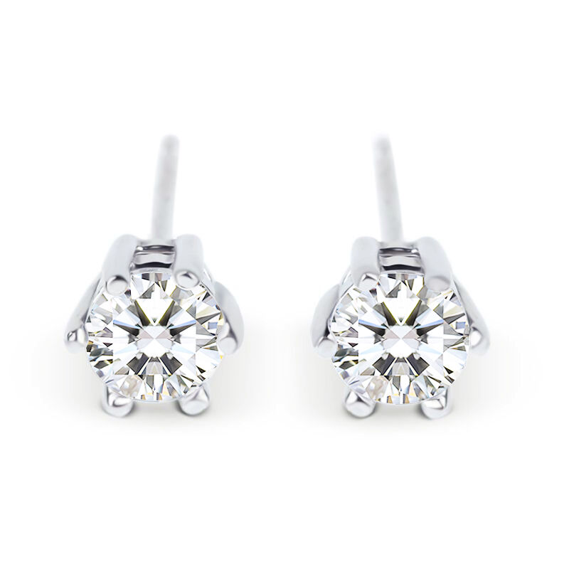 Jeulia Simple Crown  Sterling Silver Stud Earrings
