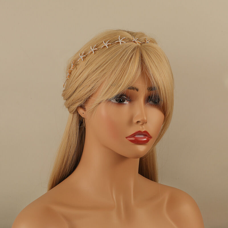 Jeulia Gold Tone Starfish Hairpiece Bridal Headband