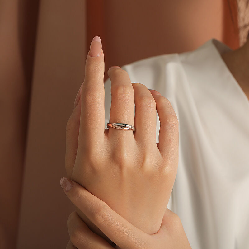 Jeulia Esenciales del Día Anillo de Estrella Trenzado Bicolor